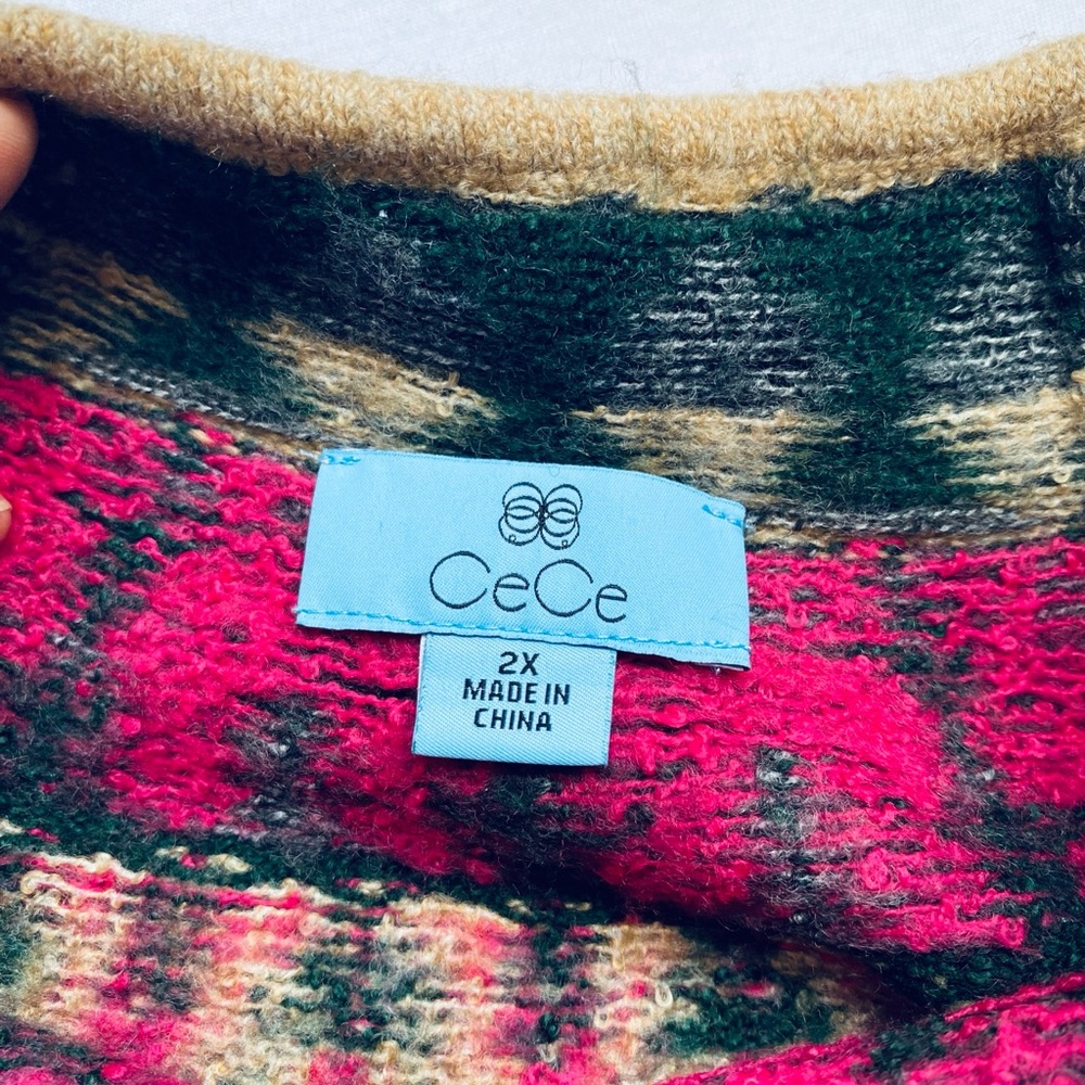 Cece Multicolor Patterned Sweater - image 6